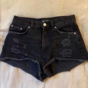 Zara Black Denim Shorts